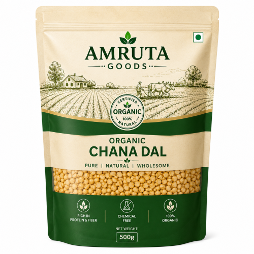 Organic Chana Dal 500 GMS – Amruta Goods 100% Natural & Health