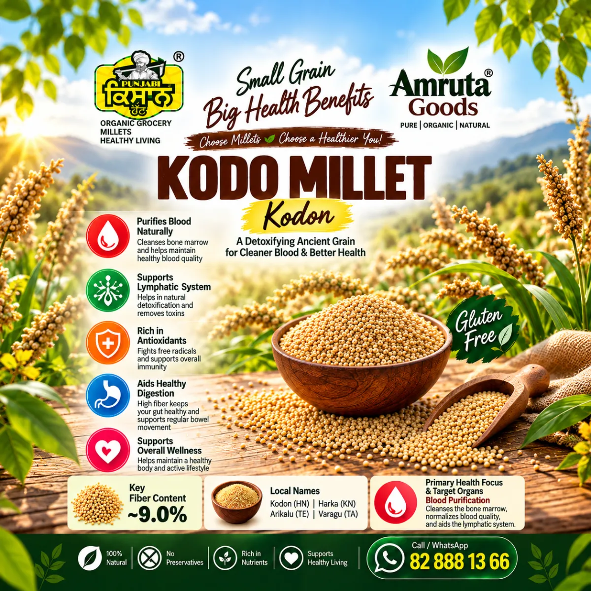 Buy Kodo Millet Online | Natural & Nutritious | Amruta Goods - Image 5