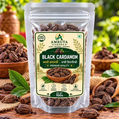 Amruta Goods Black Cardamom Kali Elaichi